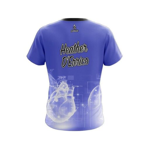 Heather D'Errico Hammer Heart Beat Replica CoolWick Bowling Jersey - Image 2