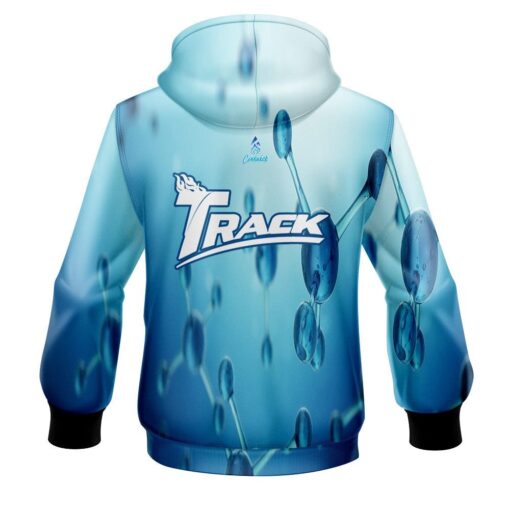 Track Blue Atoms CoolWick Bowling Hoodie - Image 2