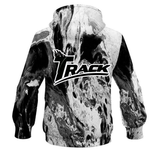 Track Marble Black CoolWick Bowling Hoodie - Image 2