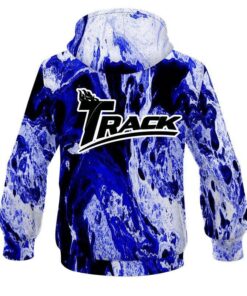 Alternative view of Track Marble Blue CoolWick Bowling Hoodie