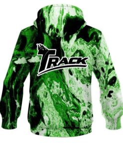 Alternative view of Track Marble Green CoolWick Bowling Hoodie