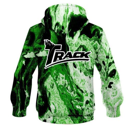 Track Marble Green CoolWick Bowling Hoodie - Image 2