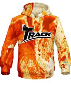 Track Marble Orange CoolWick Bowling Hoodie