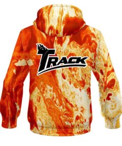 Alternative view of Track Marble Orange CoolWick Bowling Hoodie