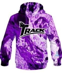 Track Marble Purple CoolWick Bowling Hoodie