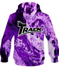 Alternative view of Track Marble Purple CoolWick Bowling Hoodie