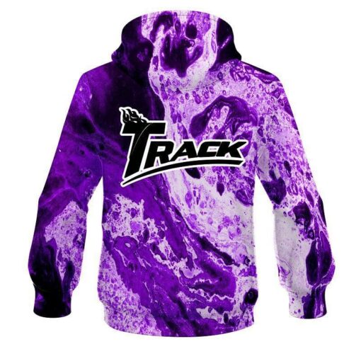 Track Marble Purple CoolWick Bowling Hoodie - Image 2