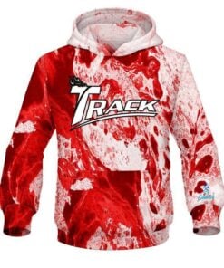 Track Marble Red CoolWick Bowling Hoodie
