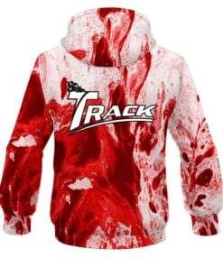 Alternative view of Track Marble Red CoolWick Bowling Hoodie