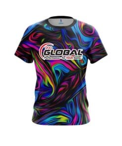 900 Global Psychedelic Swirl CoolWick Bowling Jersey