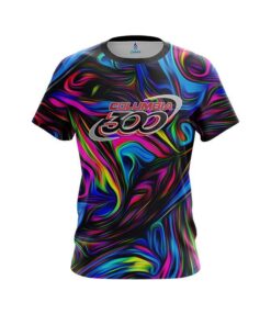 Columbia 300 Psychedelic Swirl CoolWick Bowling Jersey