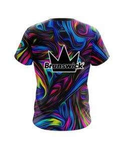 Alternative view of Brunswick Psychedelic Swirl  CoolWick Bowling Jersey