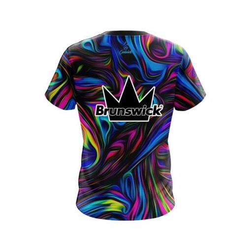 Brunswick Psychedelic Swirl  CoolWick Bowling Jersey - Image 2