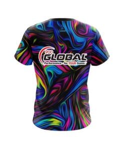 Alternative view of 900 Global Psychedelic Swirl CoolWick Bowling Jersey