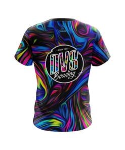 Alternative view of DV8 Psychedelic Swirl CoolWick Bowling Jersey