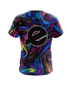 Alternative view of Ebonite Psychedelic Swirl CoolWick Bowling Jersey