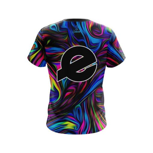 Ebonite Psychedelic Swirl CoolWick Bowling Jersey - Image 2