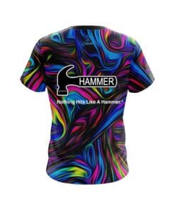 Alternative view of Hammer Psychedelic Swirl CoolWick Bowling Jersey