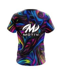 Alternative view of Motiv Psychedelic Swirl CoolWick Bowling Jersey