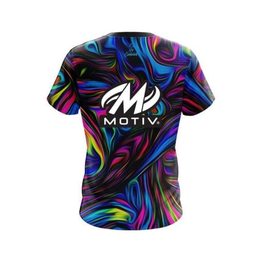 Motiv Psychedelic Swirl CoolWick Bowling Jersey - Image 2