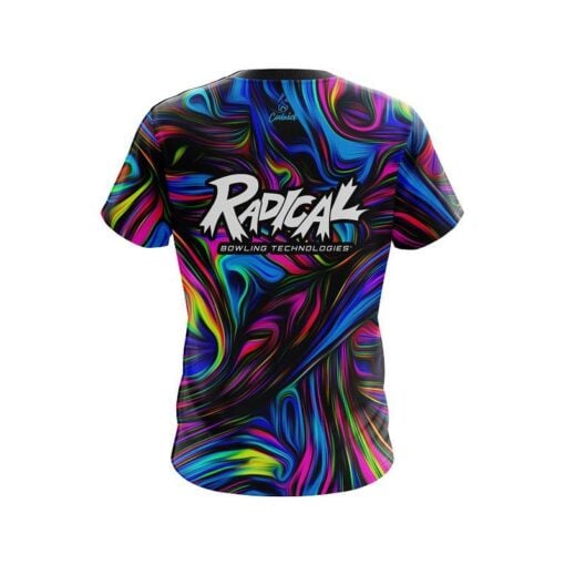 Radical  Psychedelic Swirl CoolWick Bowling Jersey - Image 2