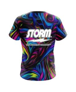 Alternative view of Storm Psychedelic Swirl CoolWick Bowling Jersey