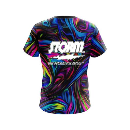 Storm Psychedelic Swirl CoolWick Bowling Jersey - Image 2