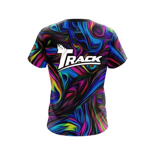 Track Psychedelic Swirl CoolWick Bowling Jersey - Image 2