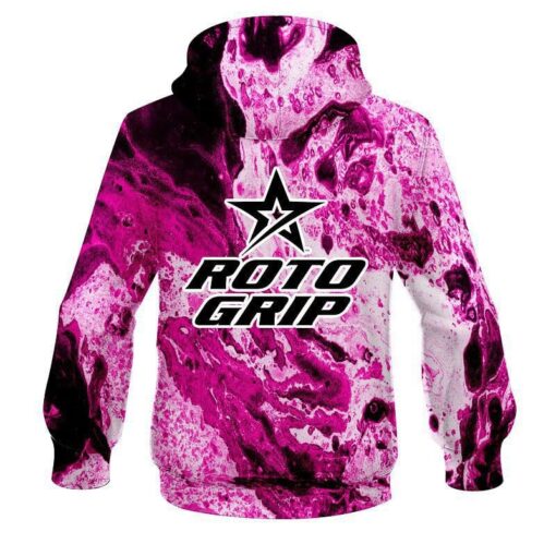 Roto Grip Marble Pink CoolWick Bowling Hoodie - Image 2