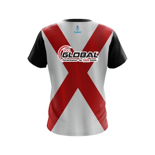 900 Global Alabama Flag CoolWick Bowling Jersey - Image 2