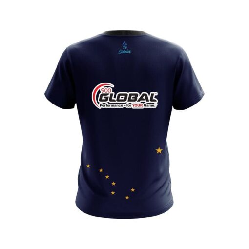 900 Global Alaska Flag CoolWick Bowling Jersey - Image 2