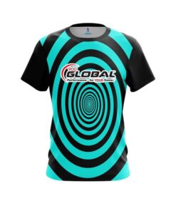 900 Global Aqua Swirl CoolWick Bowling Jersey