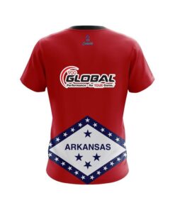 Alternative view of 900 Global Arkansas Flag CoolWick Bowling Jersey