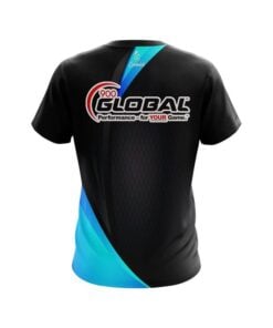 Alternative view of 900 Global Carbon Aqua Swirl CoolWick Bowling Jersey