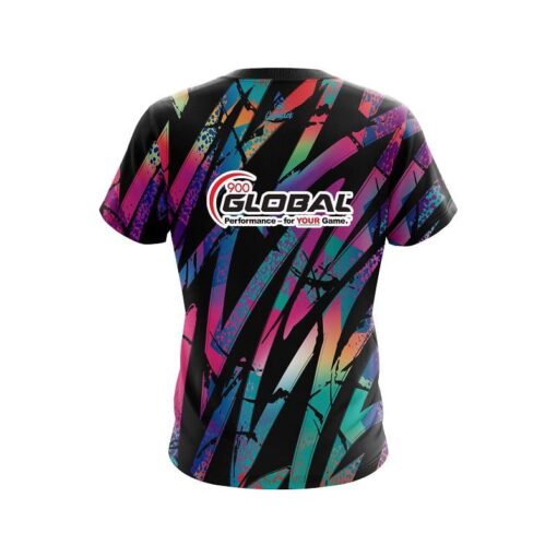 900 Global Colorful Art CoolWick Bowling Jersey - Image 2