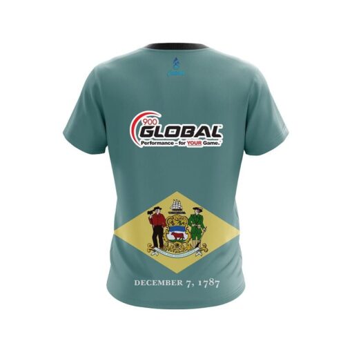 900 Global Delaware Flag CoolWick Bowling Jersey - Image 2