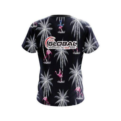 900 Global Flamingo Palms CoolWick Bowling Jersey - Image 2