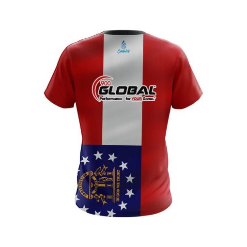 900 Global Georgia Flag CoolWick Bowling Jersey - Image 2