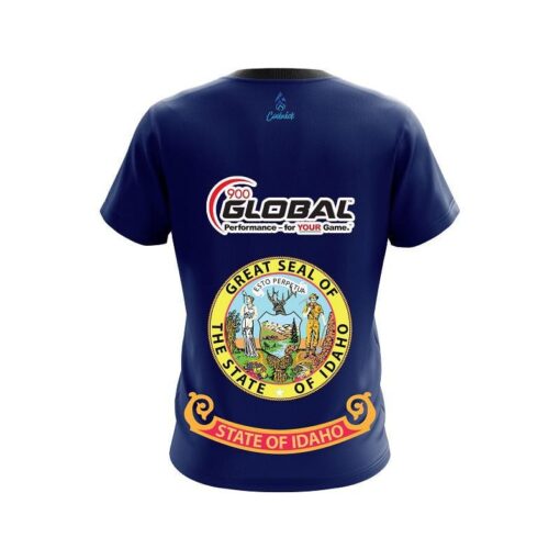 900 Global Idaho Flag CoolWick Bowling Jersey - Image 2