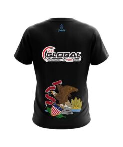 Alternative view of 900 Global Illinois Flag CoolWick Bowling Jersey