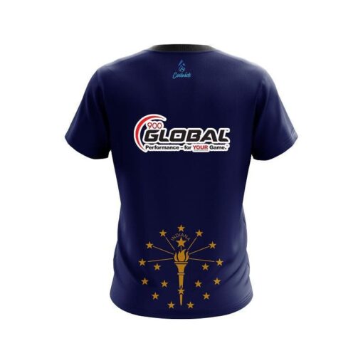 900 Global Indiana Flag CoolWick Bowling Jersey - Image 2