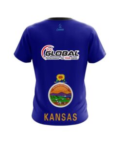 Alternative view of 900 Global Kansas Flag CoolWick Bowling Jersey