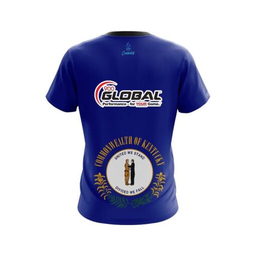 900 Global Kentucky Flag CoolWick Bowling Jersey - Image 2