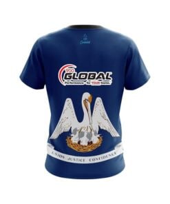 Alternative view of 900 Global Louisiana Flag CoolWick Bowling Jersey