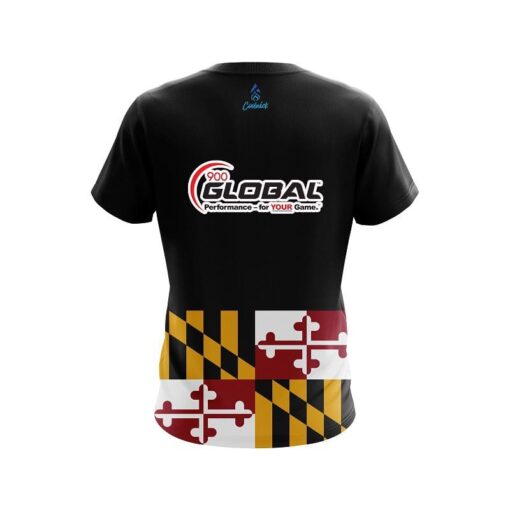 900 Global Maryland Flag CoolWick Bowling Jersey - Image 2
