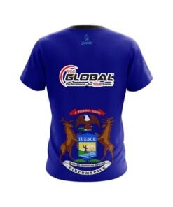 Alternative view of 900 Global Michigan Flag CoolWick Bowling Jersey