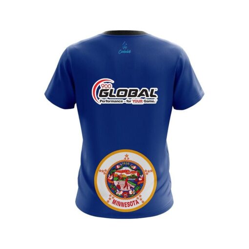 900 Global Minnesota Flag CoolWick Bowling Jersey - Image 2