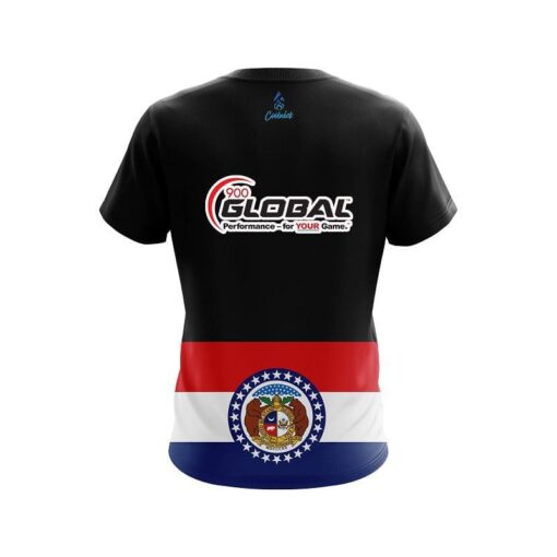 900 Global Missouri Flag CoolWick Bowling Jersey - Image 2