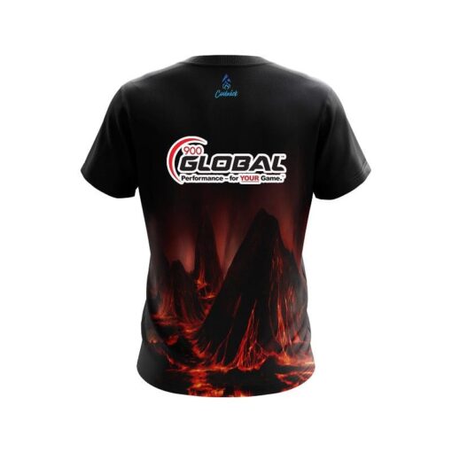 900 Global Molten Volcano CoolWick Bowling Jersey - Image 2