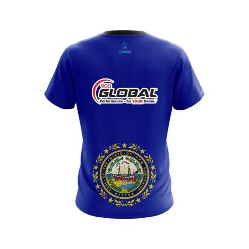 900 Global New Hampshire Flag CoolWick Bowling Jersey - Image 2